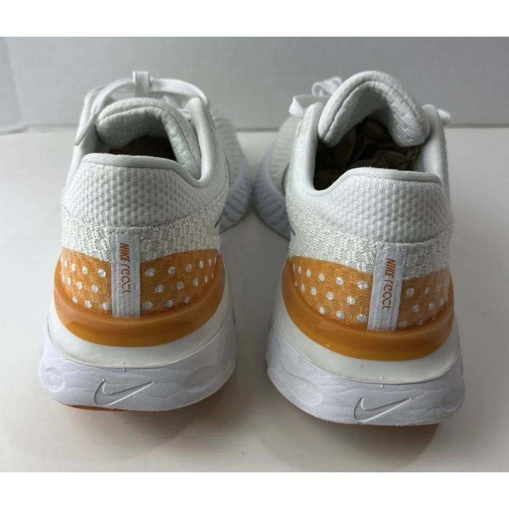 Nike React Infinity Run Flyknit 3 Shoes White Grey Kumquat Mens 11.5 DH5392-100 - Picture 4 of 16